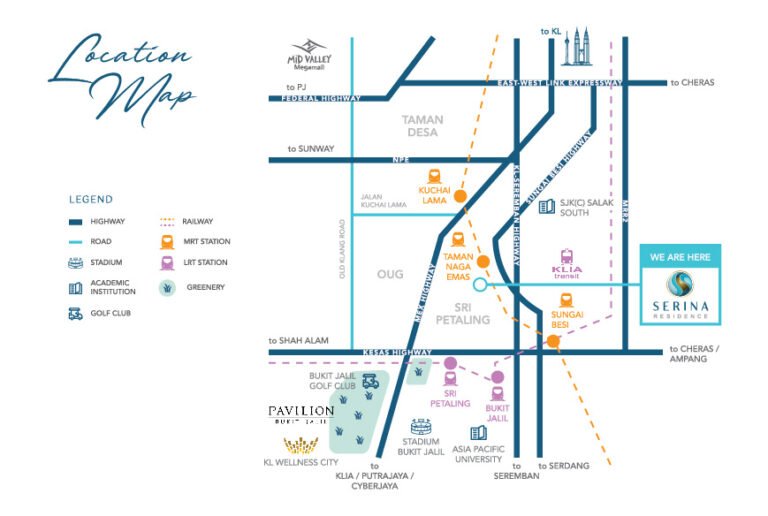 Residensi Wilayah Rumawip Serina Sri Petaling-Location Map