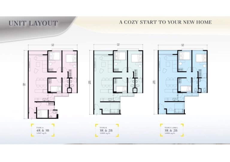 Rumah Selangorku Setia Alam 4 Bilik 3 Bilik Air RM289,000 Partialy Furnished Layout Plan