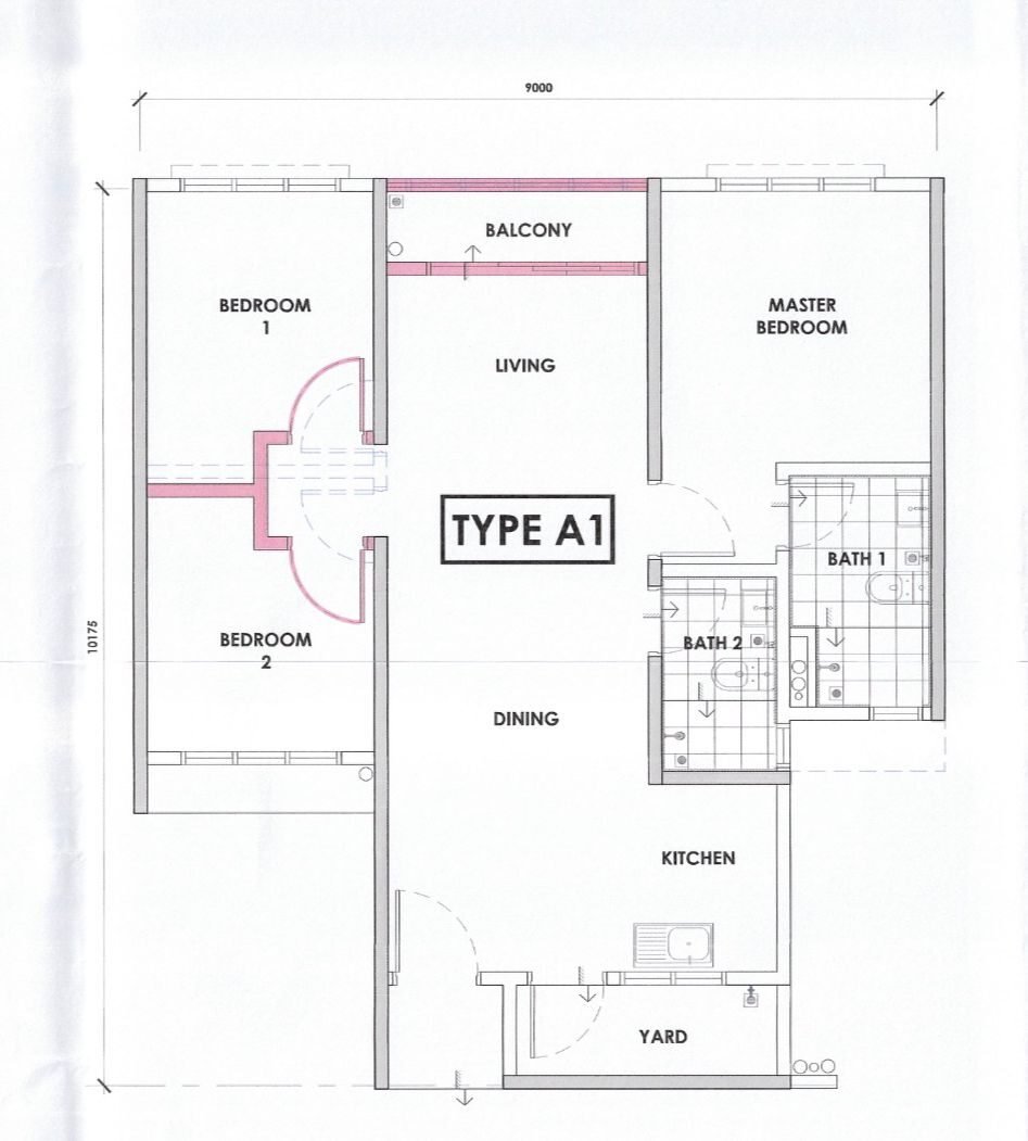 layout plan rumawip taman melati 800sf rm300,000
