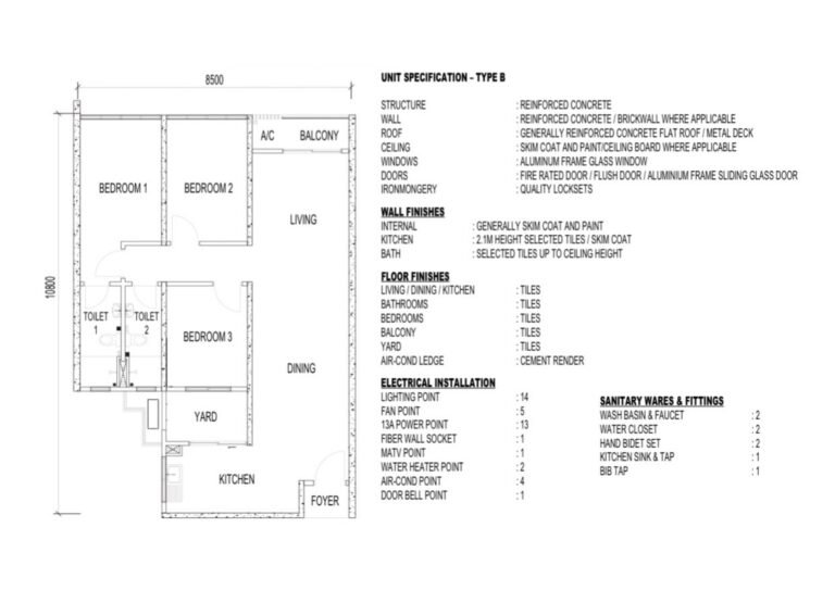 Layout Plan PPAM Tepian Tasik Lake Fields Sungai Besi 1012sqft